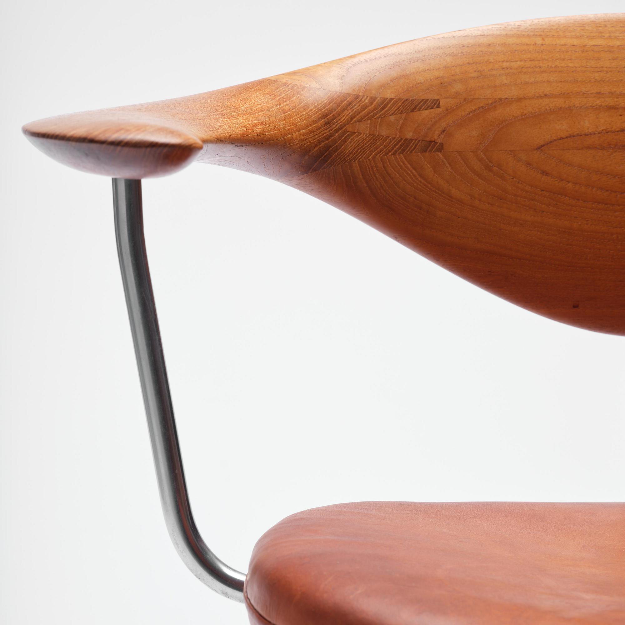 Hans J. Wegner, skrivbordsstol, "Swivel Chair" modell "JH502", Johannes Hansen, Danmark, 1950-60-tal.