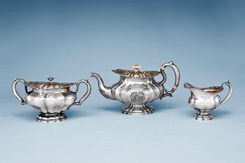 470. A THREE PIECE TEA SERVICE.