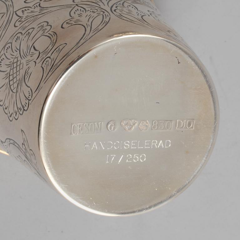PARTI SILVER, 8 delar, 1900-tal, total vikt 505 gram.