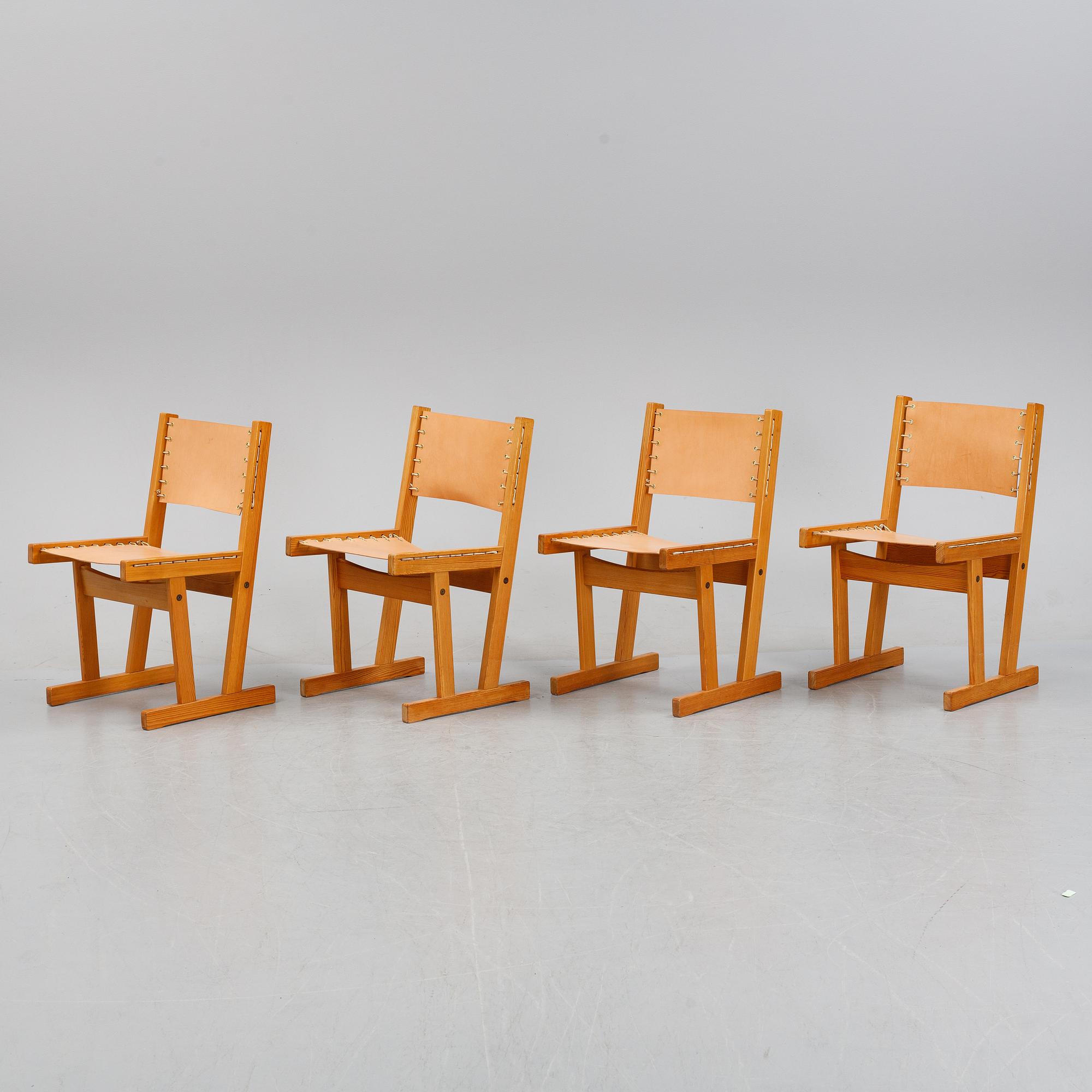 Four chairs by Svein Bjørneng for Bruksbo, Norway.