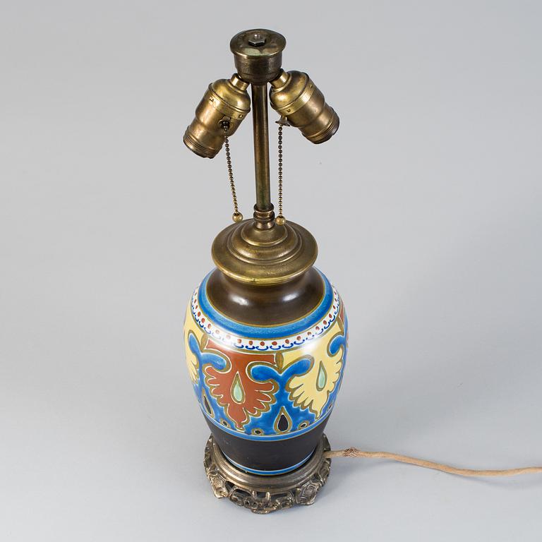 Table lamp, Gouda, Holland, early 20 th century.
