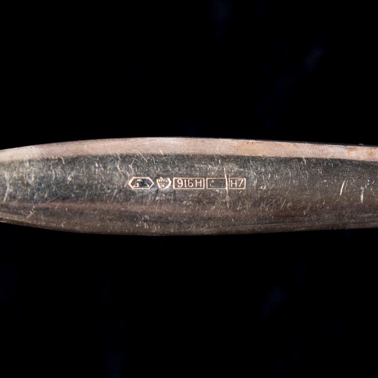 SKEDAR 6 ST, silver, Tapio Wirkkala, Kultakeskus Tavastehus 1961, vikt 238 g.