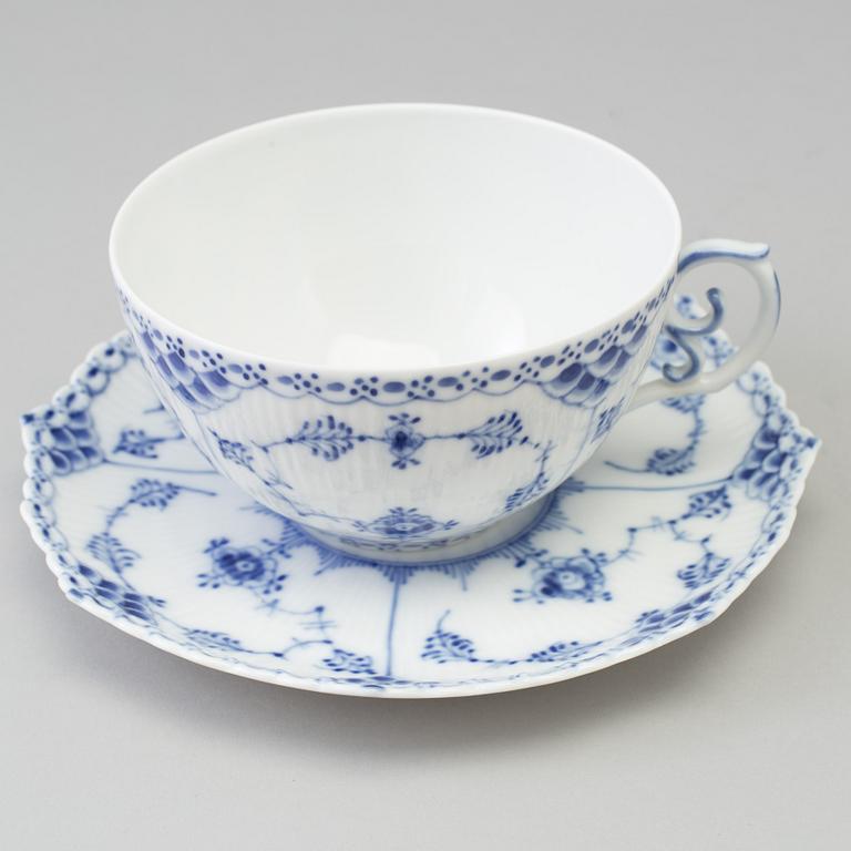 A porcelain tea and coffee service from Royal Copenhagen, Denmark.