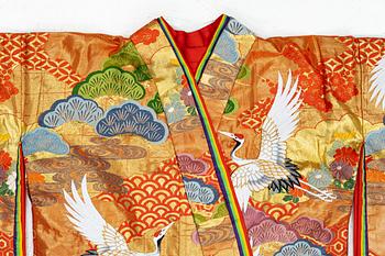 Bröllopskimono 'Uchikake', Japan, 1900-talets senare del.
