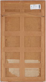 A painting/fragment, canvas laid on board, anonymous artist, 18/19th Century.
