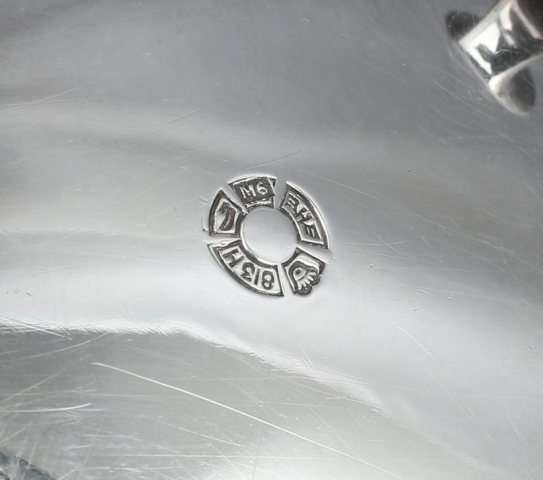 SERVIS, 3 delar, 813 silver, Hopeatakomo, Helsingfors, Finland, 1941. Total vikt ca 1016g.