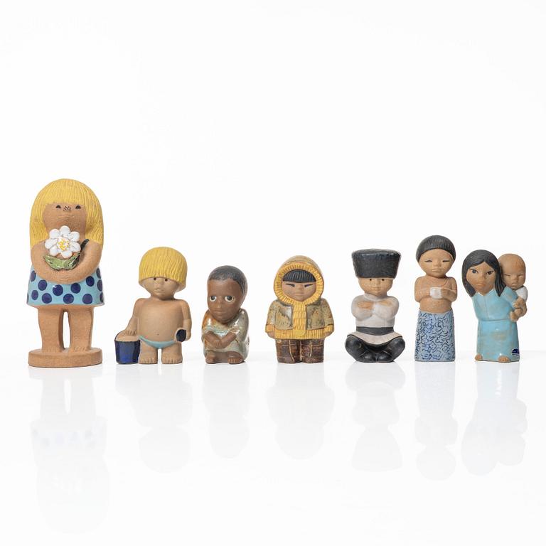 Lisa Larson, figuriner, 7 st, Gustavsberg.