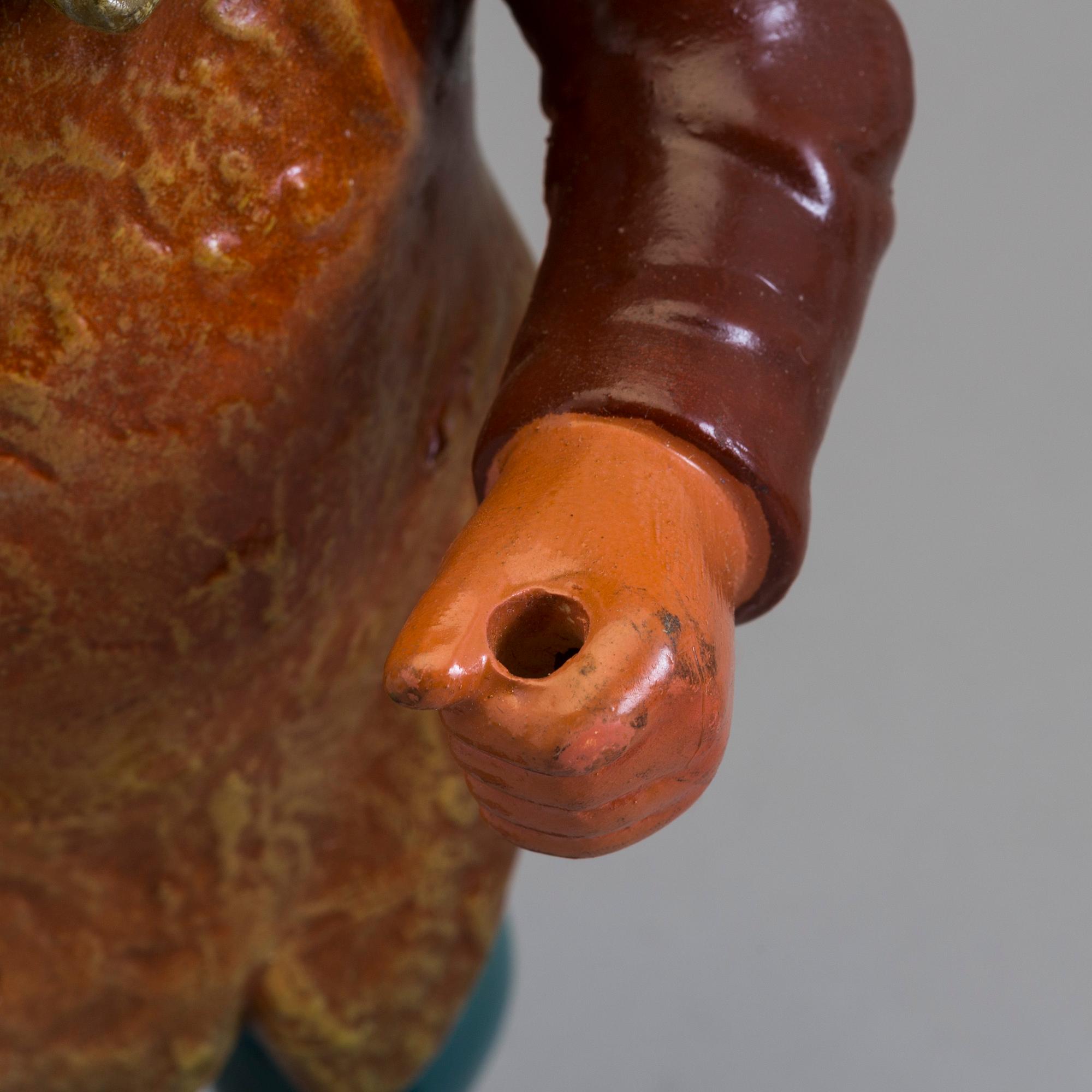 A painted ceramic gnome from West Germany, second half of the 20th century.