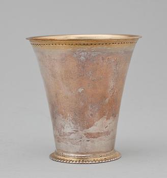 BÄGARE, silver, Sverige, 1700-tal. Vikt ca 70 gram.