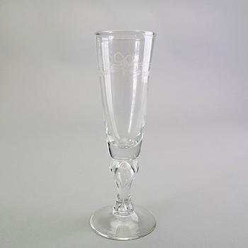 A set of 12 Champagne glass "Antik" Reijmyre second half of the 20th century.