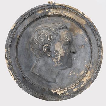 Johan Tobias Sergel, Efter, Porträttmedaljong föreställande Carl von Linné, 1800-tal.