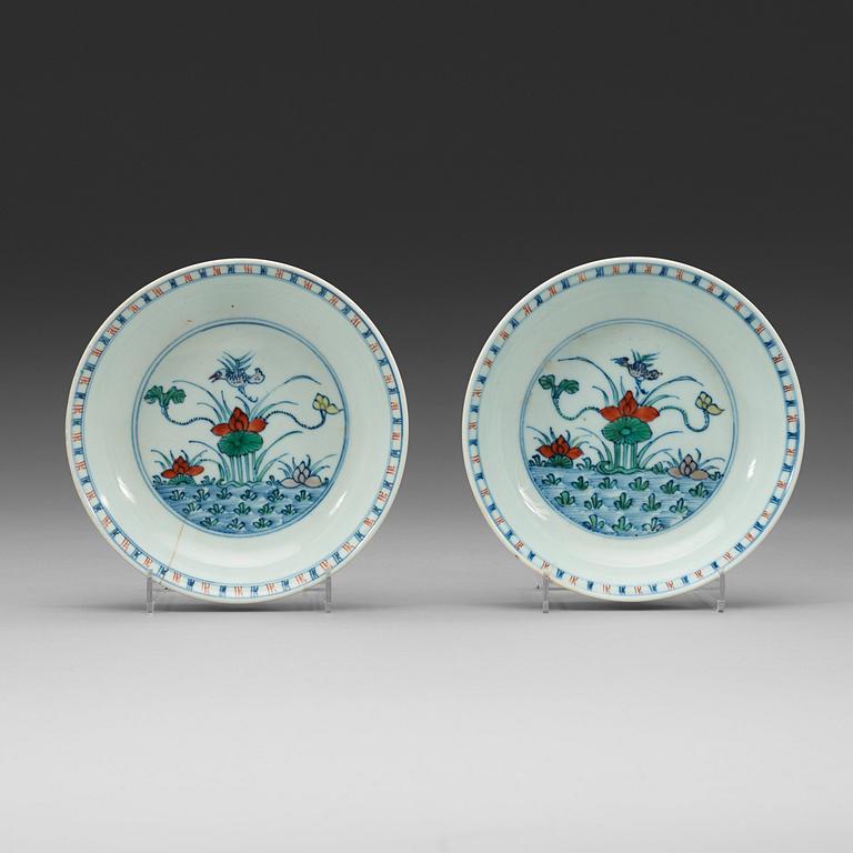 A Doucai dish, Qing dynasty (1644-1912).