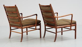 A pair of Ole Wanscher palisander 'Colonial Chair, PJ 149', Poul Jeppesen, Denmark.