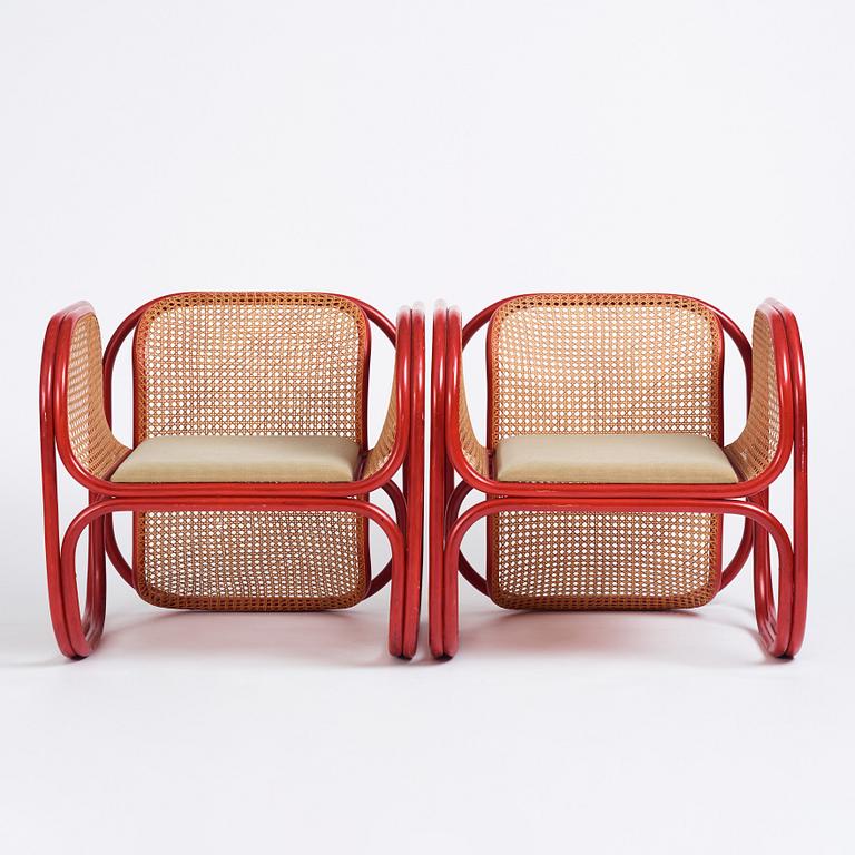 Jan Bocan, a pair of easy chairs, Thonet, provenance the Czechoslovakian embassy in Stockholm 1972.