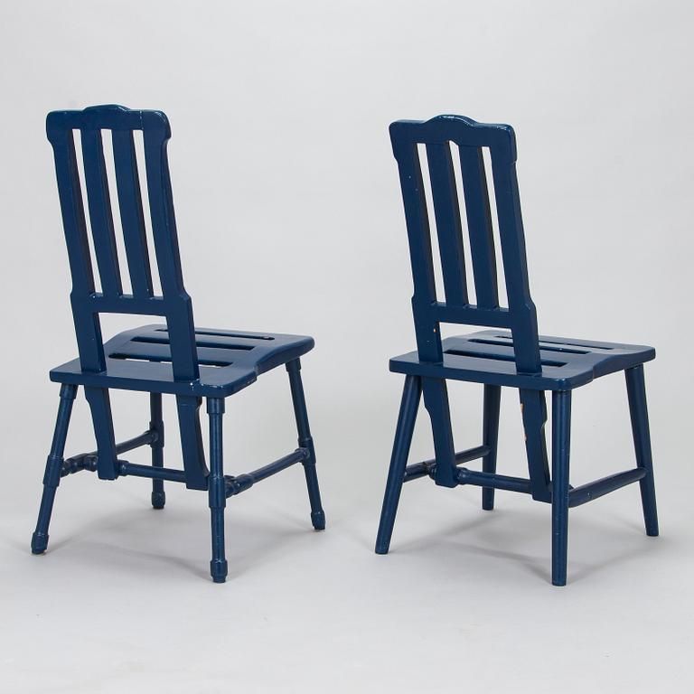 A set of six late 19th-century chairs.
