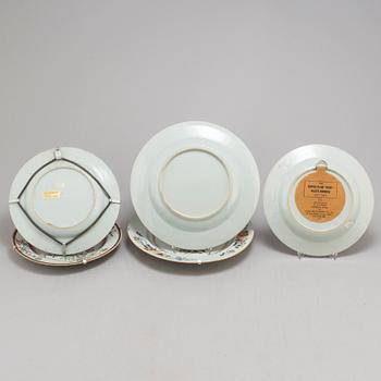 Five famille rose dishes, Qing dynasty, Qianlong (1736-95).