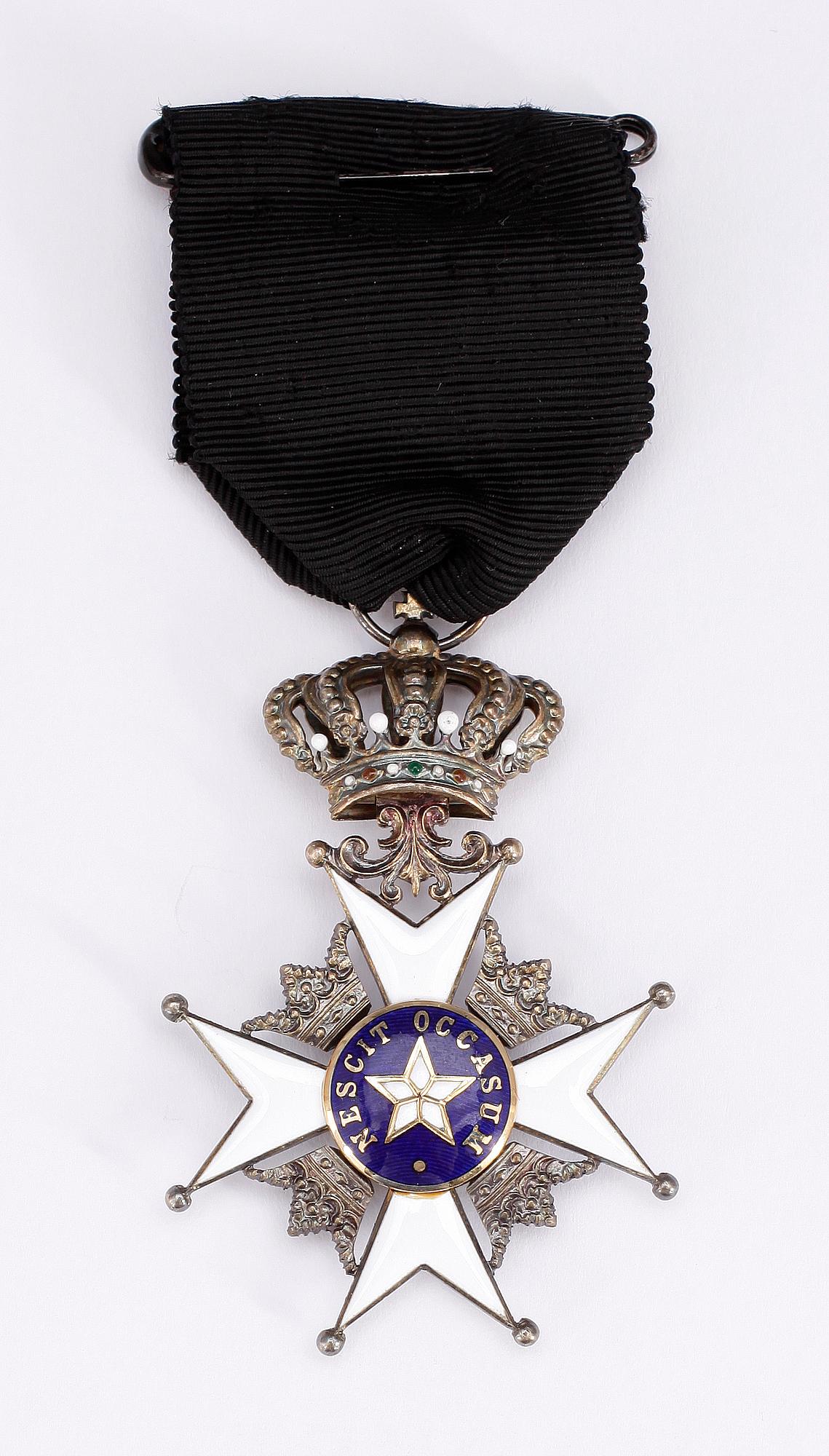 ORDENSTECKEN, Nordstjärneorden, svart band. 1900-tal.