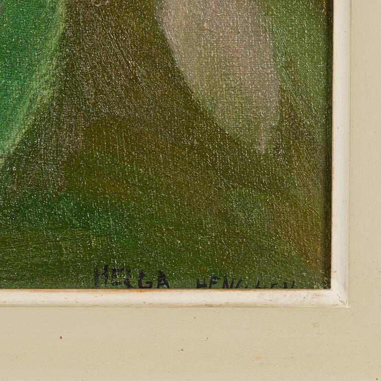 Helga Henschen, Girl with cat and an apple.