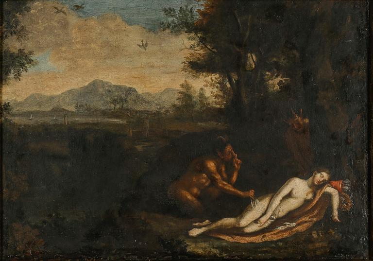 NICOLAS POUSSIN, hans efterföljd, olja på duk, 16/1700-tal.