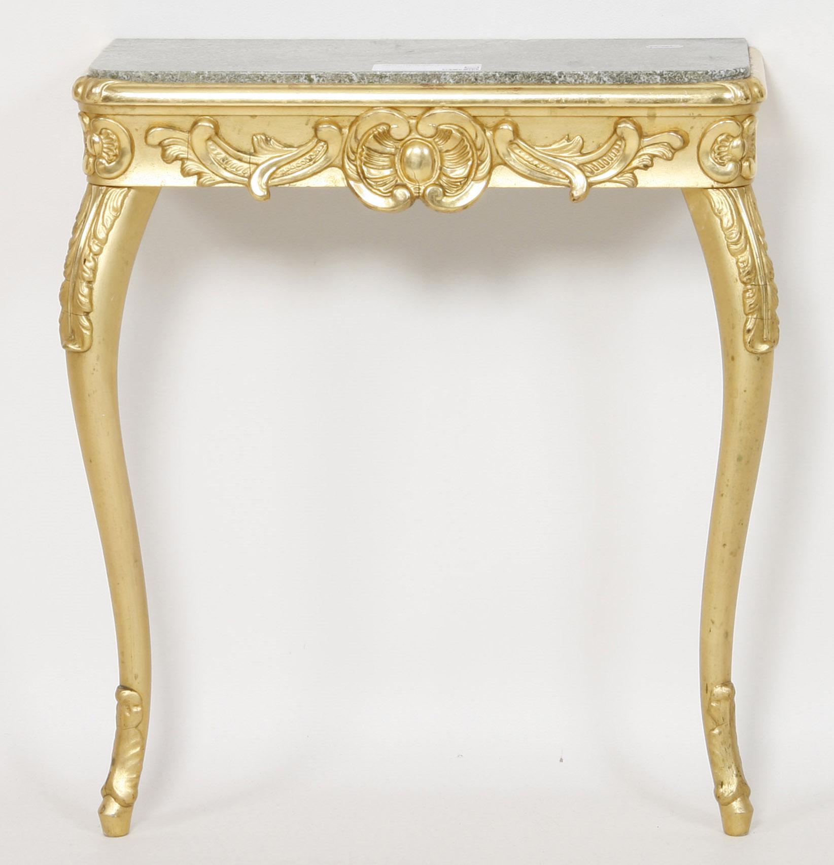 SPEGEL samt KONSOLBORD, rokokostil, 1900-tal.