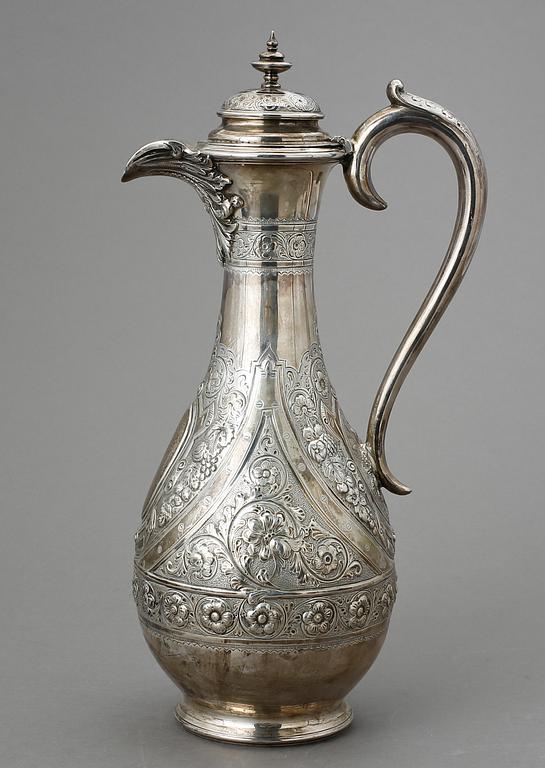 VINKANNA, silver. Horace Woodward, London, England, 1875. Vikt 831 g.