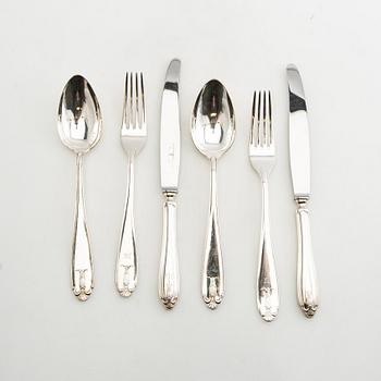 Bestick 36 dlr "Vasa" nysilver 1900-tal.