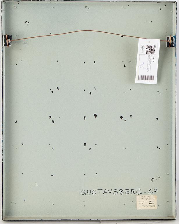 Bengt Berglund, an enamel wallplate, Gustavsberg 1967.