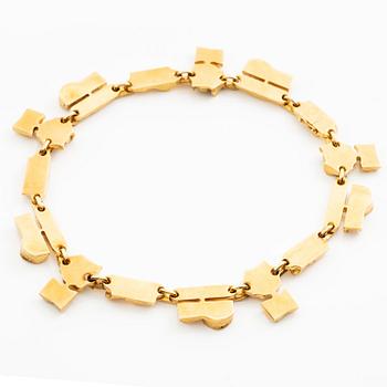 Björn Weckström collier "Tenochtitlan" 18K guld, Lapponia 1970.