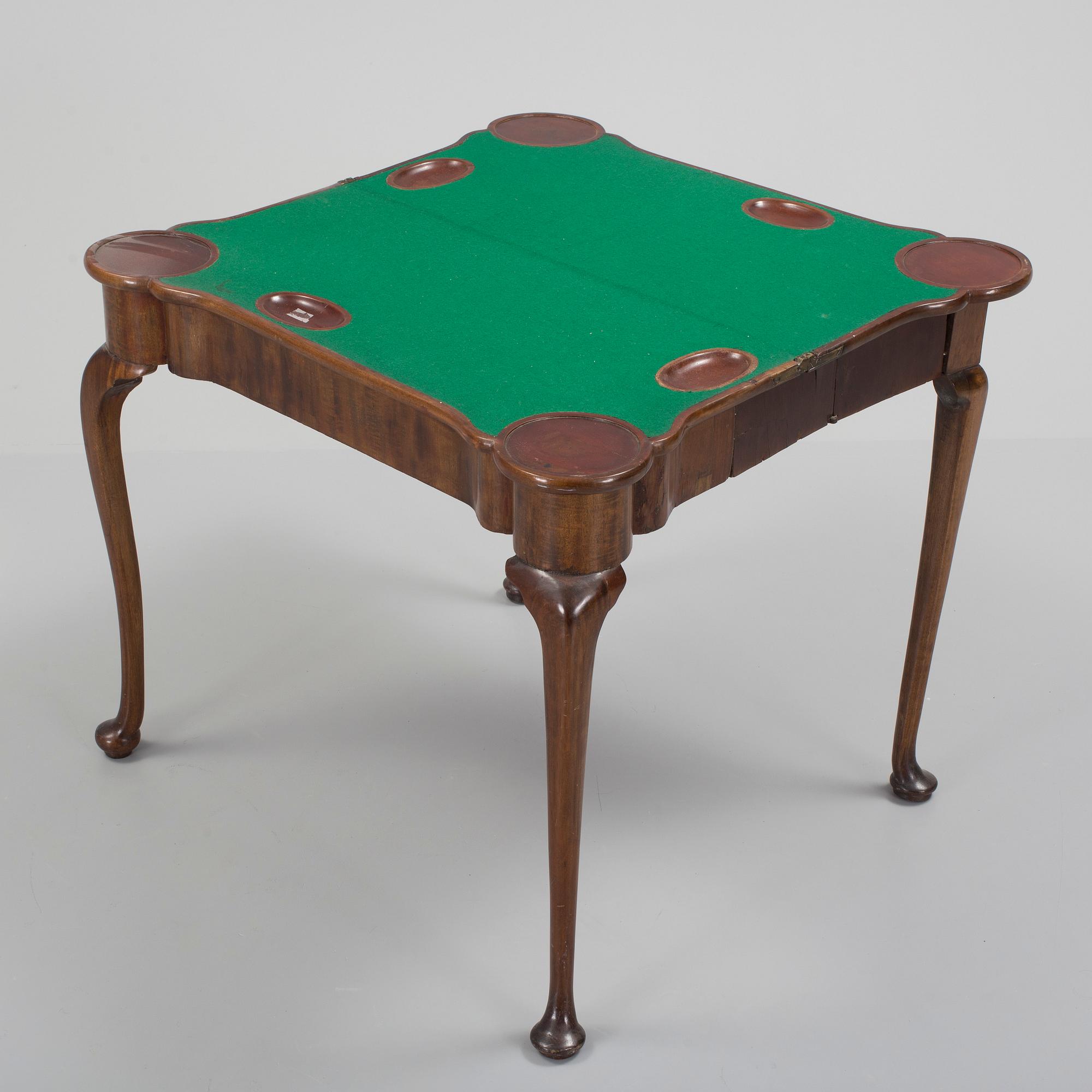 A 19th Century Queen Anne revival concertina action card and gaming table.