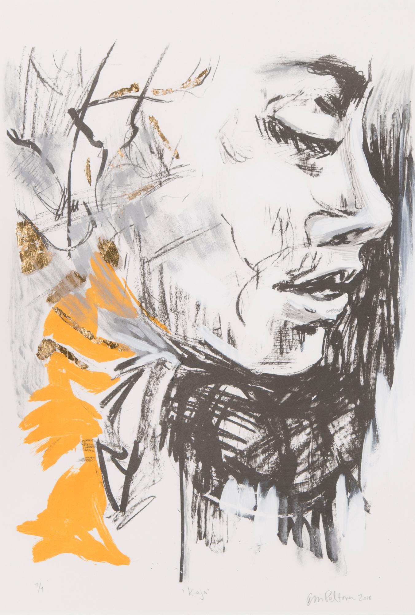 ESSI PELTONEN, mixed media, signed and dated 2018, numbered 1/1.