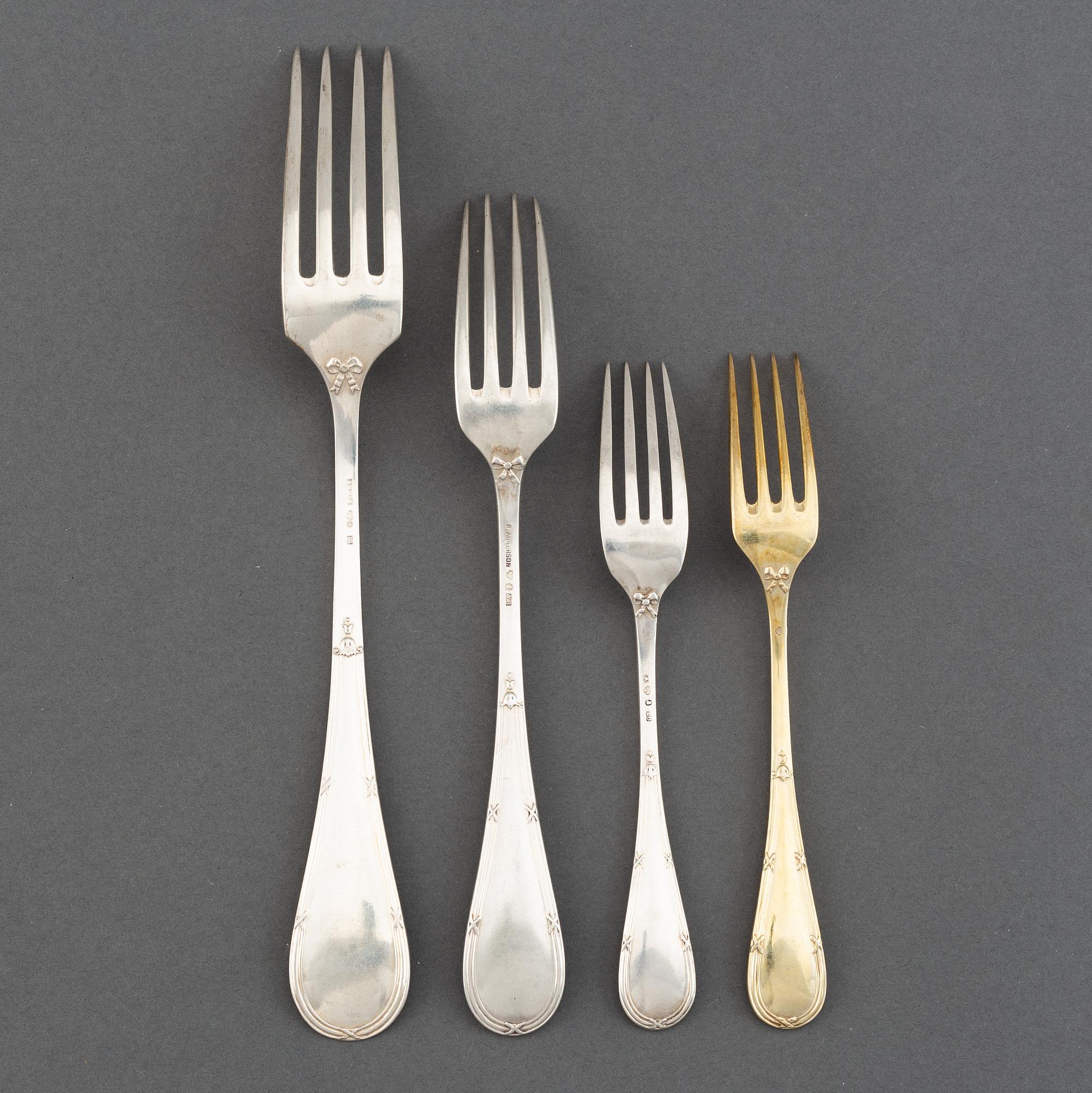 A Swedish silver cutlery service, model 'Rosen', incl CG Hallberg, K Anderson, Stockholm. (272 pieces).