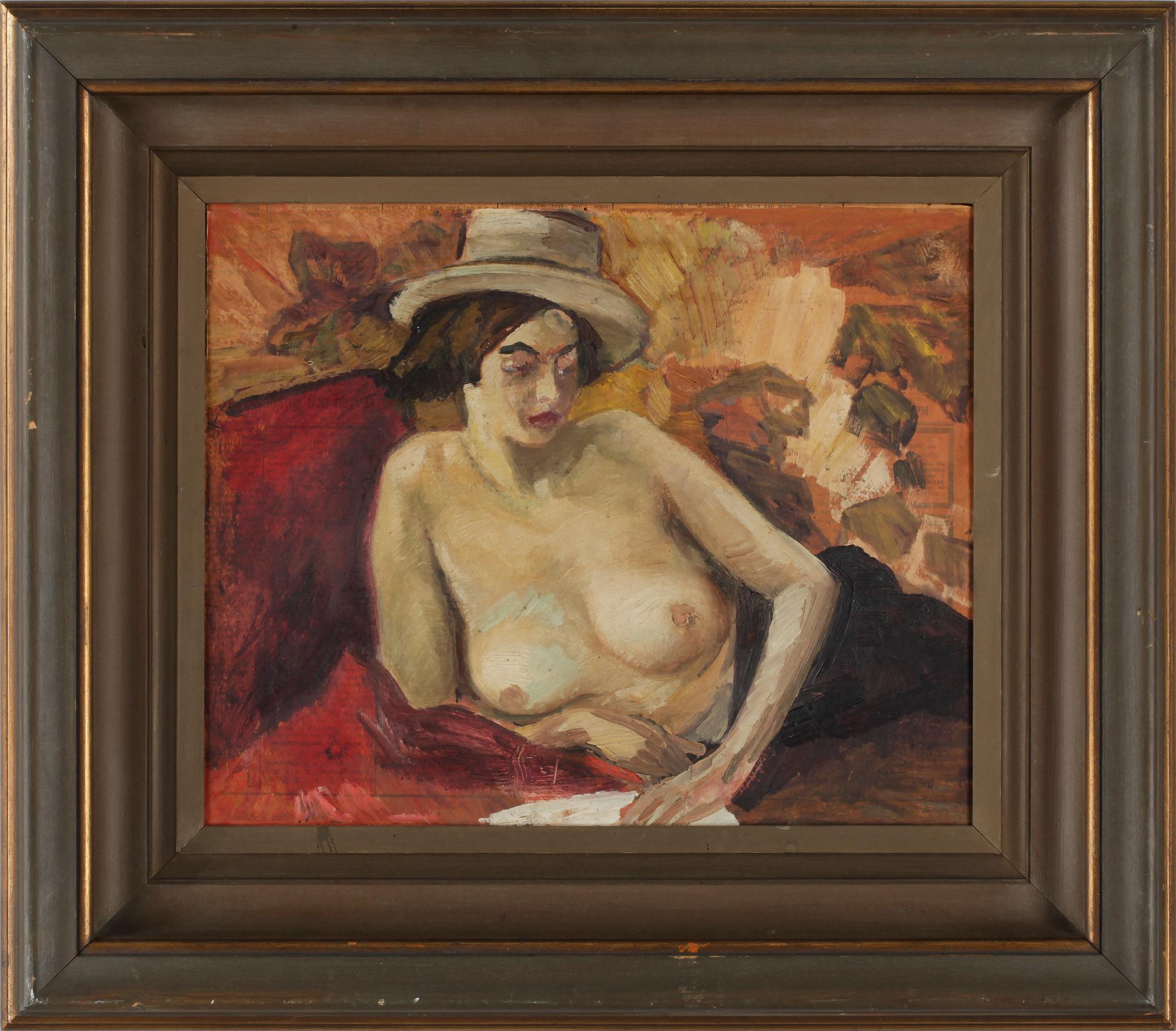 HELMER OSSLUND, olja på papper på pannå, sign, dat 1923 a tergo.