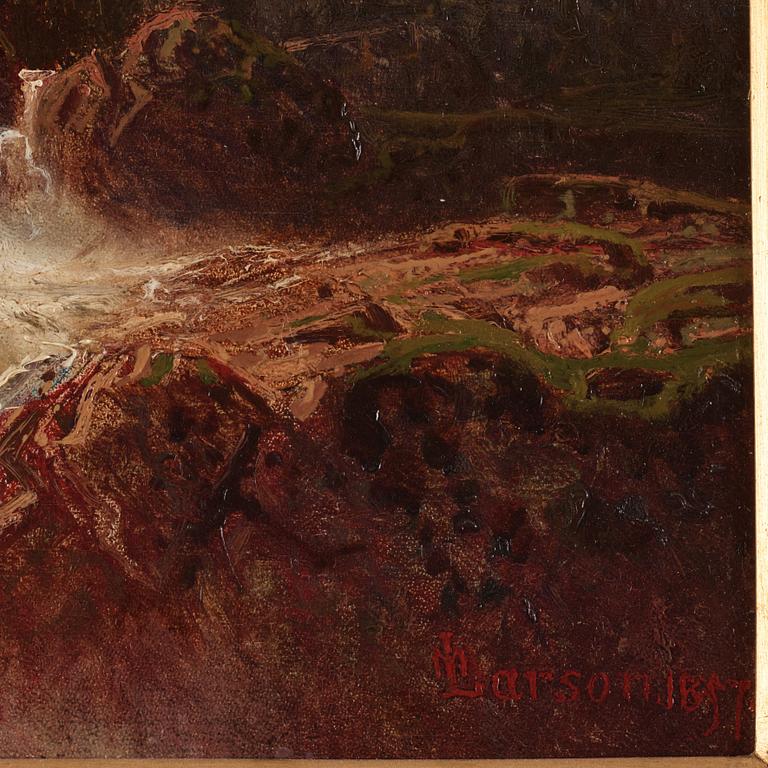 Marcus Larsson, Landscape with water fall.