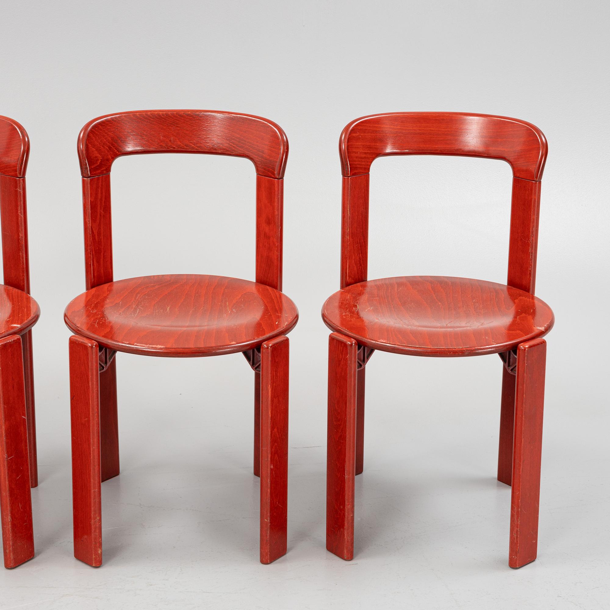 Bruno Rey, four "Rey Chair" chairs, Kusch & Co, Germany.