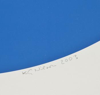 KG NILSON, färgserigrafi, signerad. och daterad 2003.