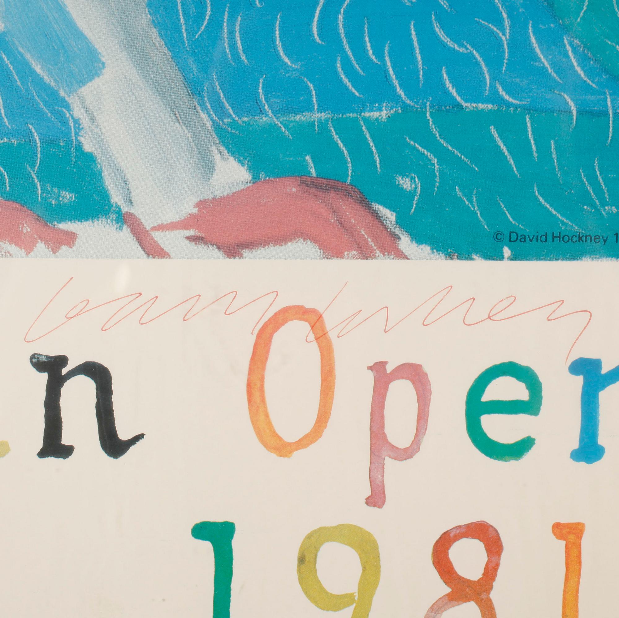 DAVID HOCKNEY, after,  Exhibition poster from Metropolitan Opera, 1981.