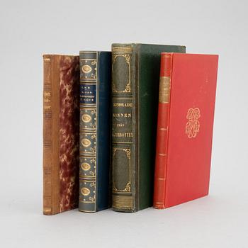 Four volumes of Swedish Literature, 1841-61.