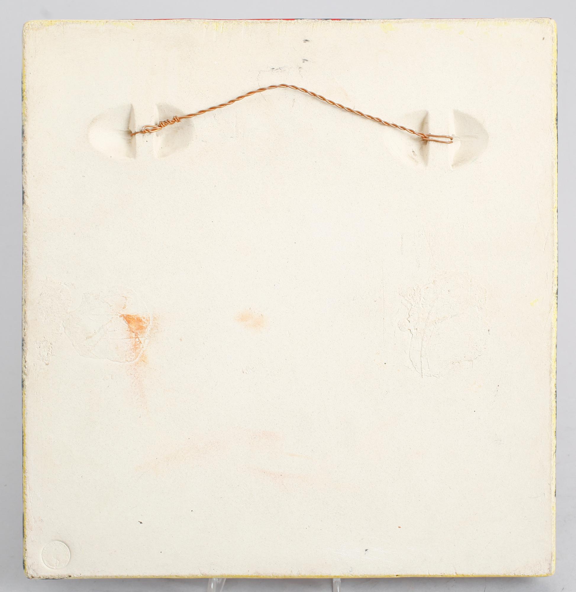 VÄGGRELIEF, stengods, Stig Lindberg, signerad.