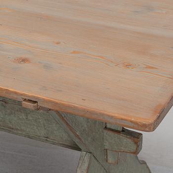 A 19th Century painted pine table.