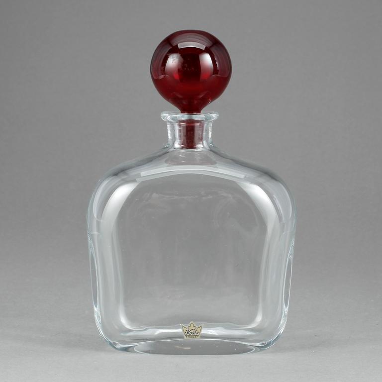 KARAFF, glas, Vicke Lindstrand, Kosta.