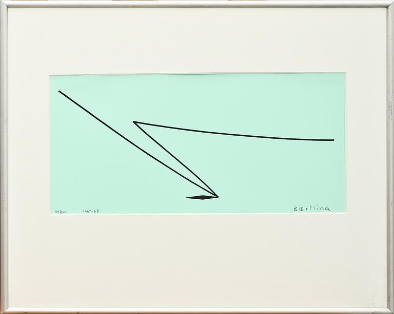 OLLE BAERTLING, färgserigrafi, sign, numr 99/300, dat 1967-68.