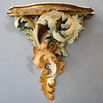 Three mid 20th century wooden shelfs from Paoletti, Firenze Italy.