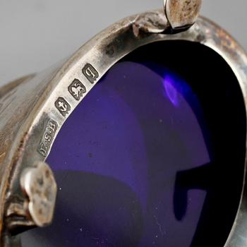PARTI SILVER, 8 delar, 1900-tal. Vikt exklusive glasinsatser 340 gram.