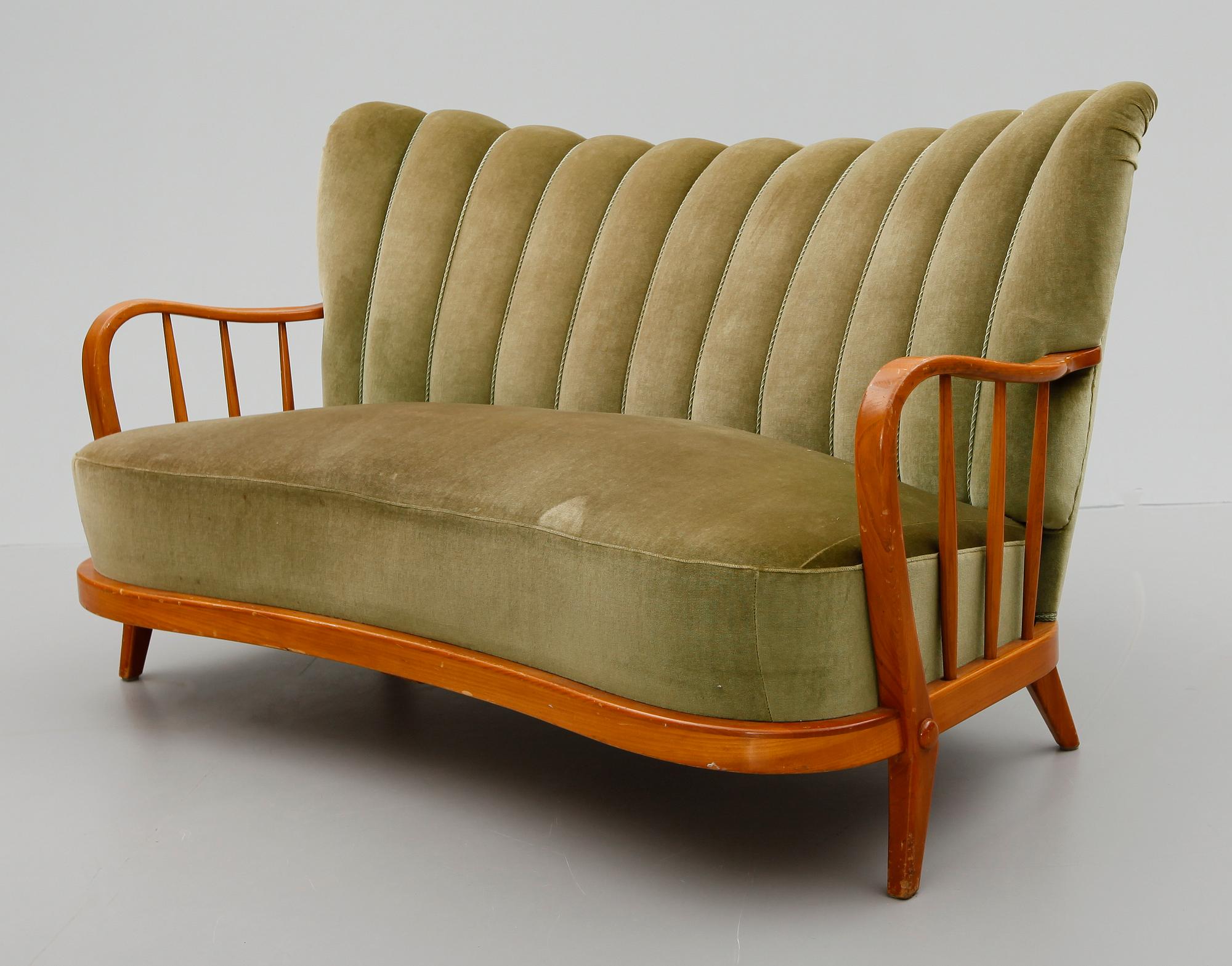 SOFFGRUPP, 3 delar, 1940-/50-tal.