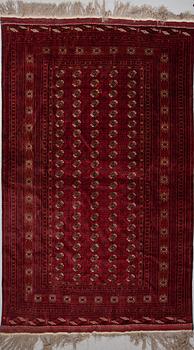 MATTA, semiantik, Afghan-bochara, korkull, ca 394 X 251 cm. +10cm slätväv/kortsida.