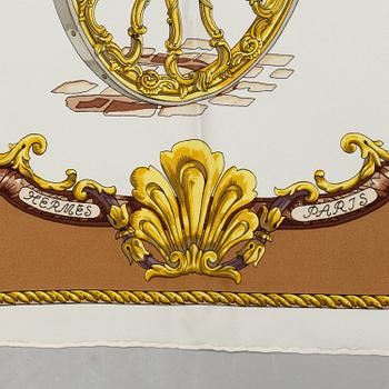 HERMÈS, scarf "Roues de Canon".