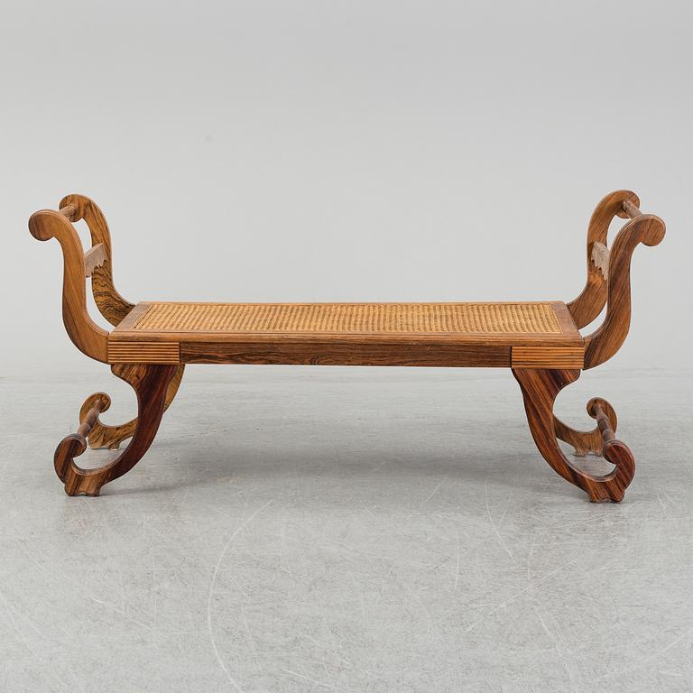 A Brasilian rosewood bench, 1960's.