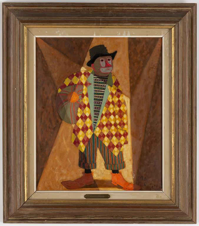 Pelle Åberg, oil on paper-panel, signed.