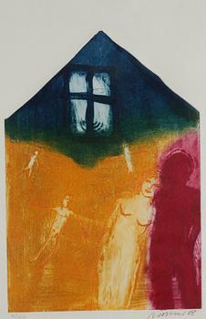 SUZANNE NESSIM, färglitografi, signerad, numrerad 8/120 och daterad -88.