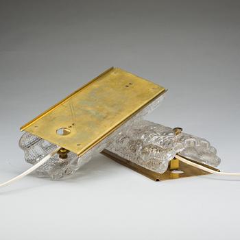 VÄGGLAMPETTER, ett par, Carl Fagerlund, Orrefors.